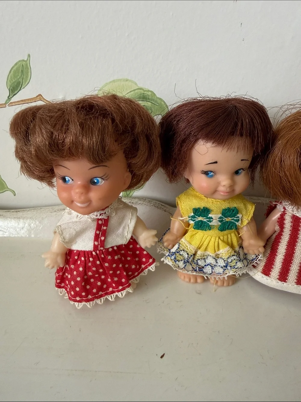 Vintage 1960s Uneeda Pee Wee Dolls Lot of 5